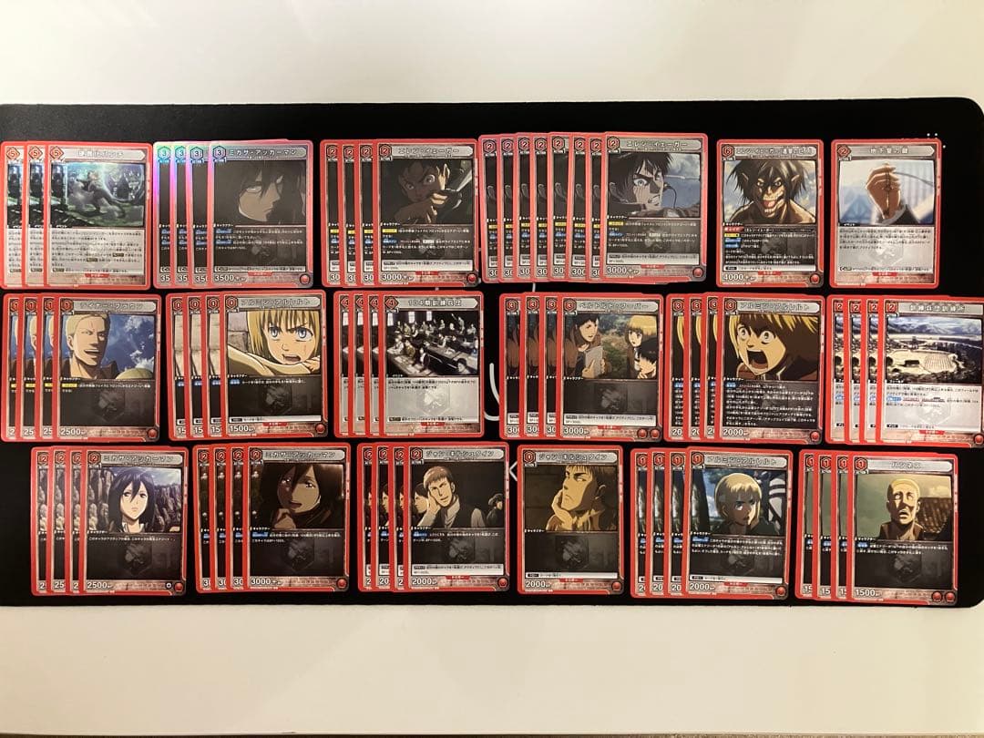 ユニアリ 進撃の巨人 8エレン デッキ 赤デッキ パーツ付き