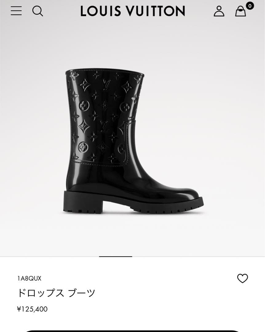 LOUIS VUITTON ドロップス ブーツ ブラック　長靴