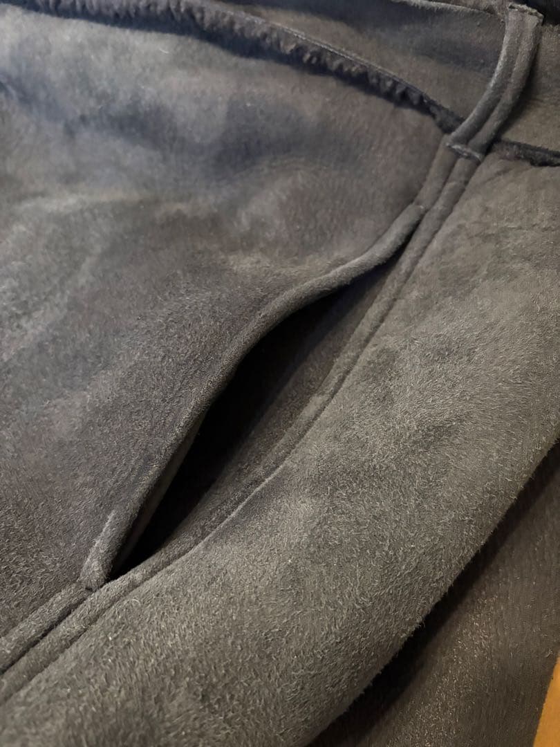 Graphpaper ムートン コート L ネイビー メンズ