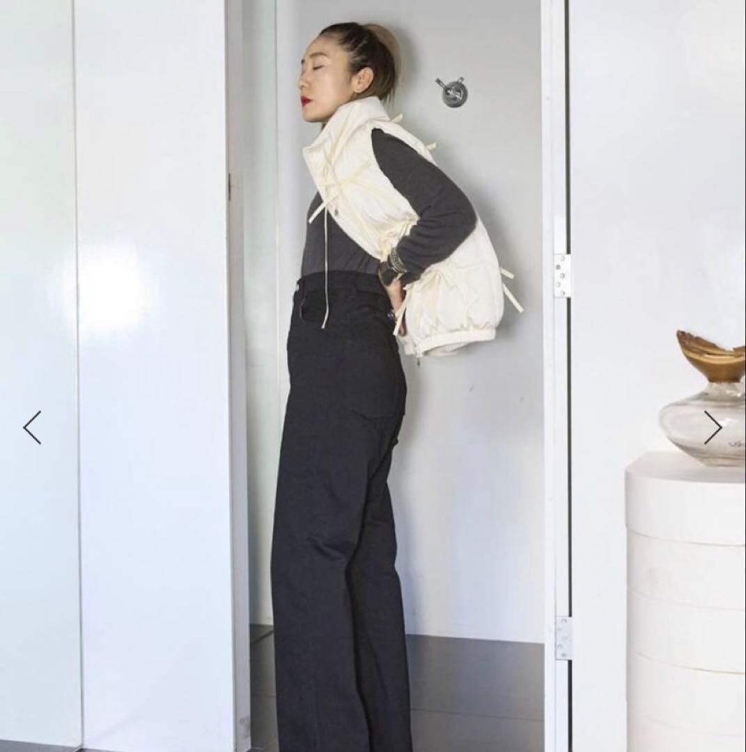 新品未使用SANDY LIANGリボン付きホワイトダウンベスト