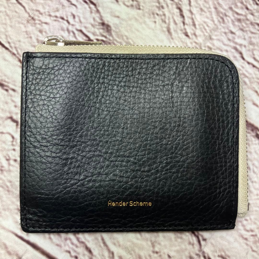 極美品 エンダースキーマ 本革 レザー ケース カードケース ブラック