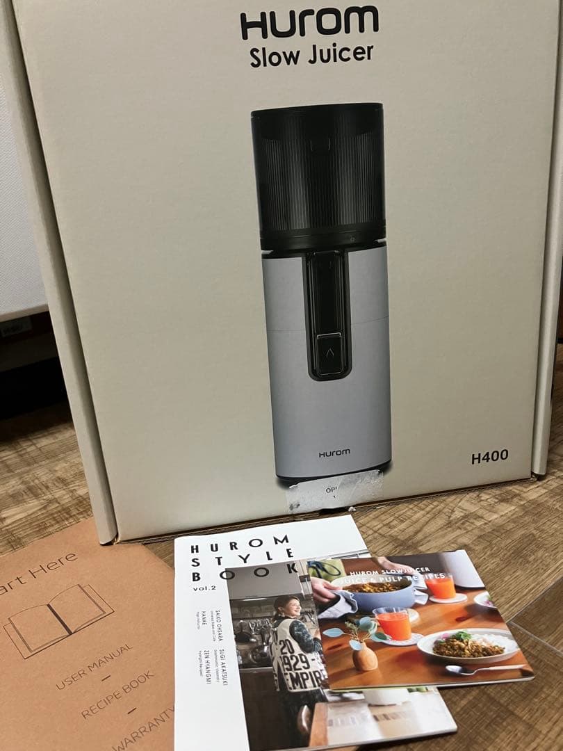 【値下げ】HUROM H400 スロージューサー ワームホワイト