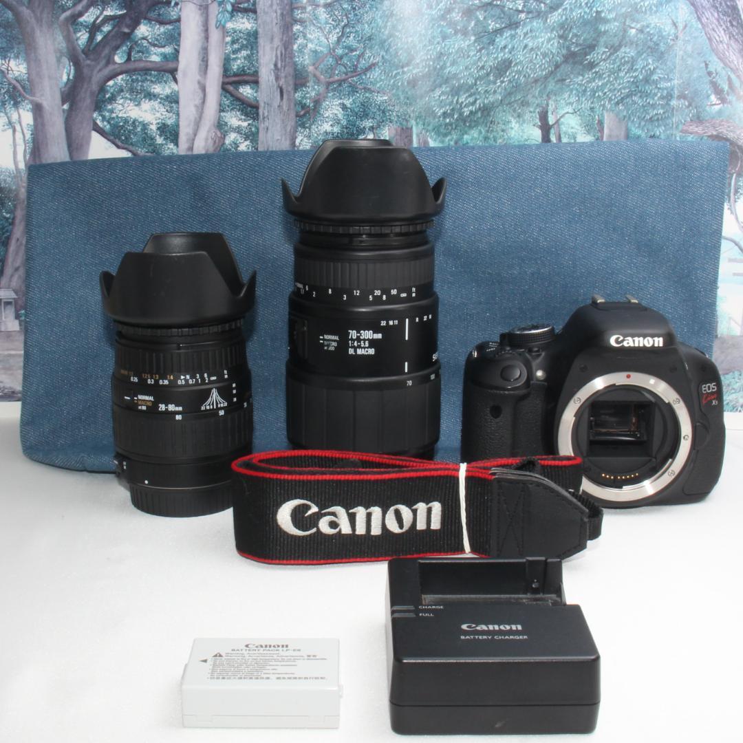 ❤️一眼レフデビュー❤️Canon EOS kiss x5 300㎜ダブルレンズ