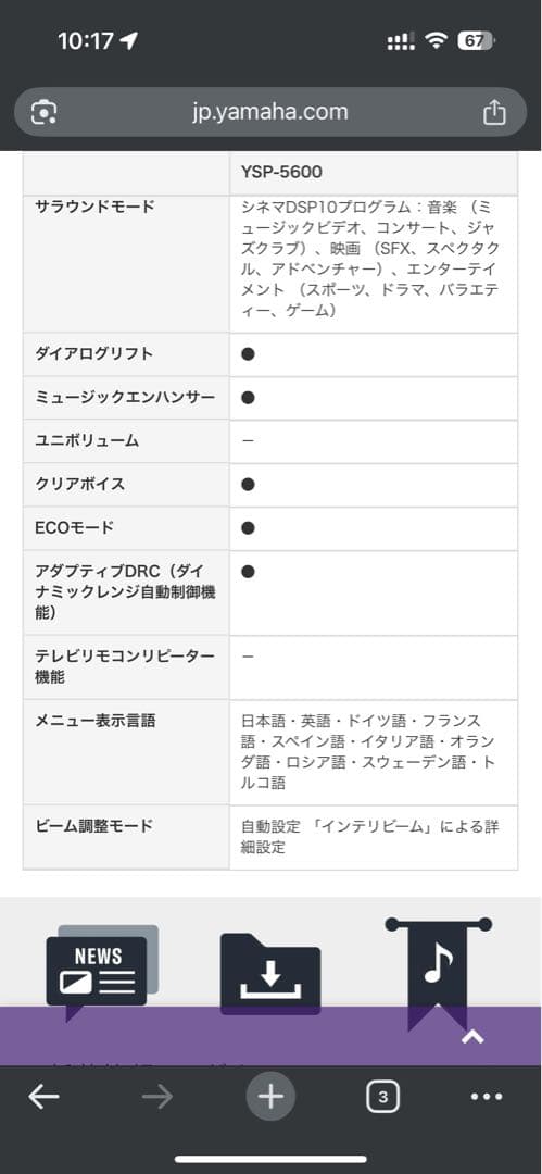YSP-5600 デジタル・サウンド・プロジェクター
