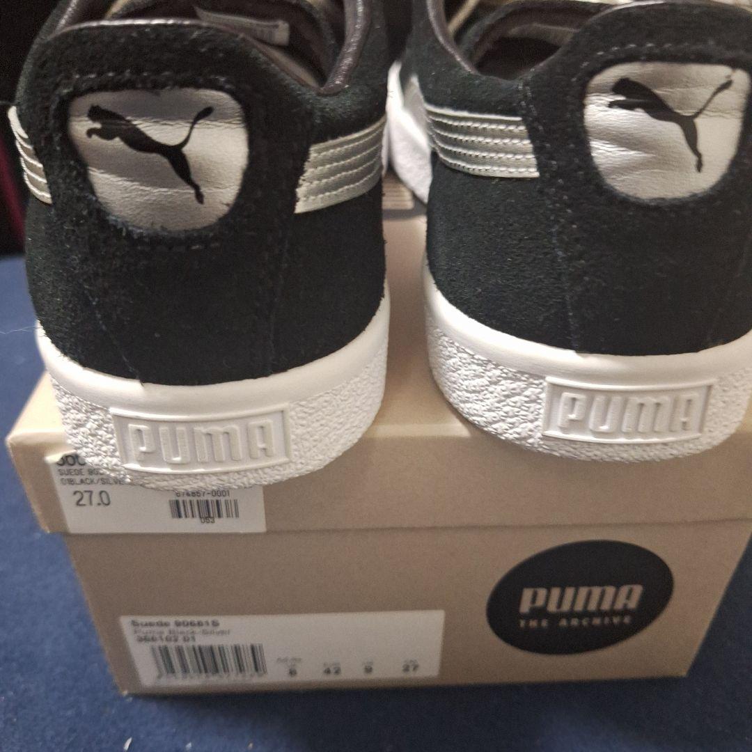 週末限定価格 PUMA Suede 90681S ブラック/シルバー