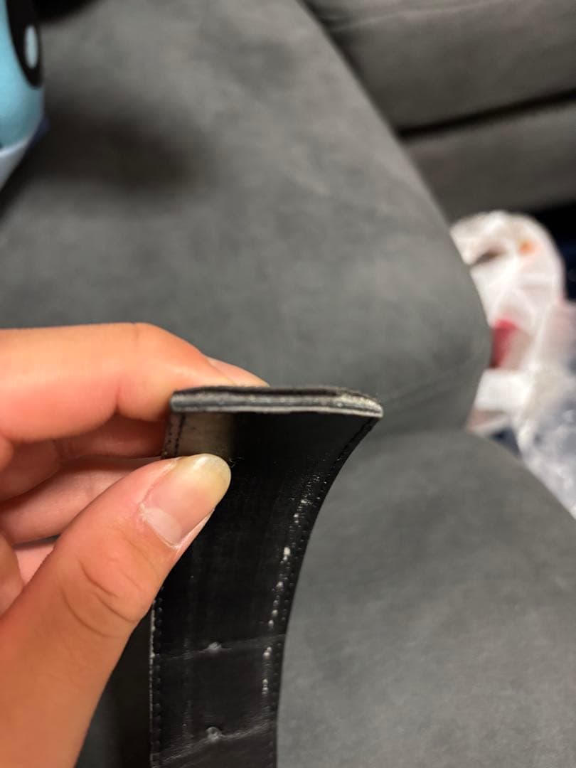 Louis Vuitton ブラックレザーベルト y2k