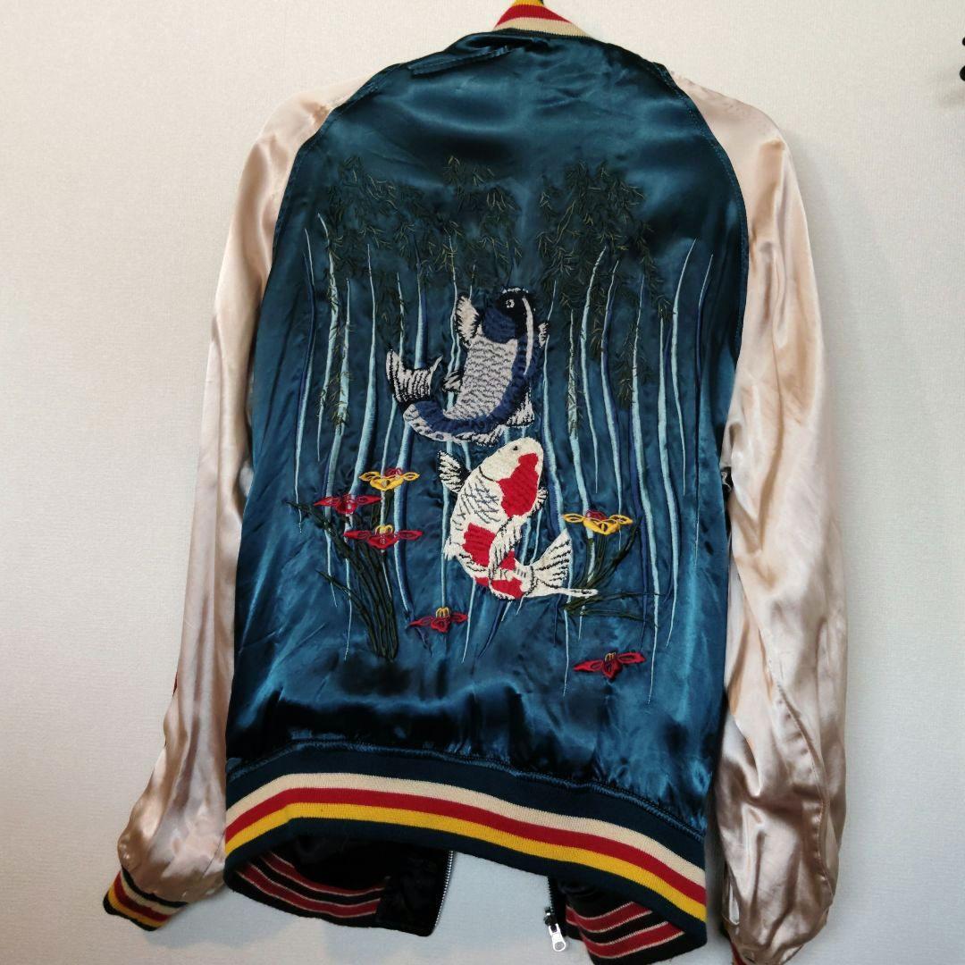 【極希少】HOUSTONヒューストン リバーシブルスカジャン刺繍 L