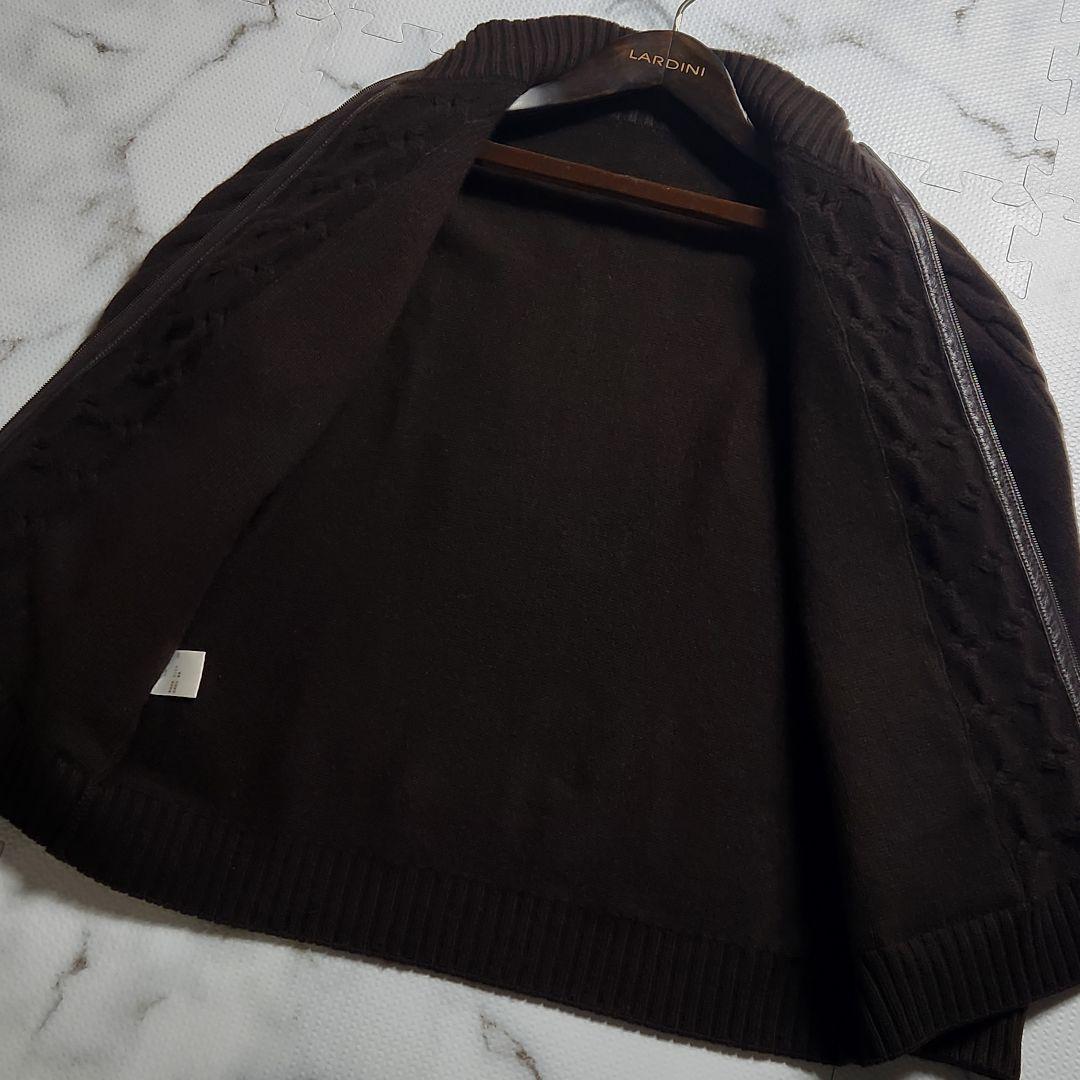 贅の極み✨ブリオーニ ドライバーズジャケット カシミヤ 鹿革 切り替え