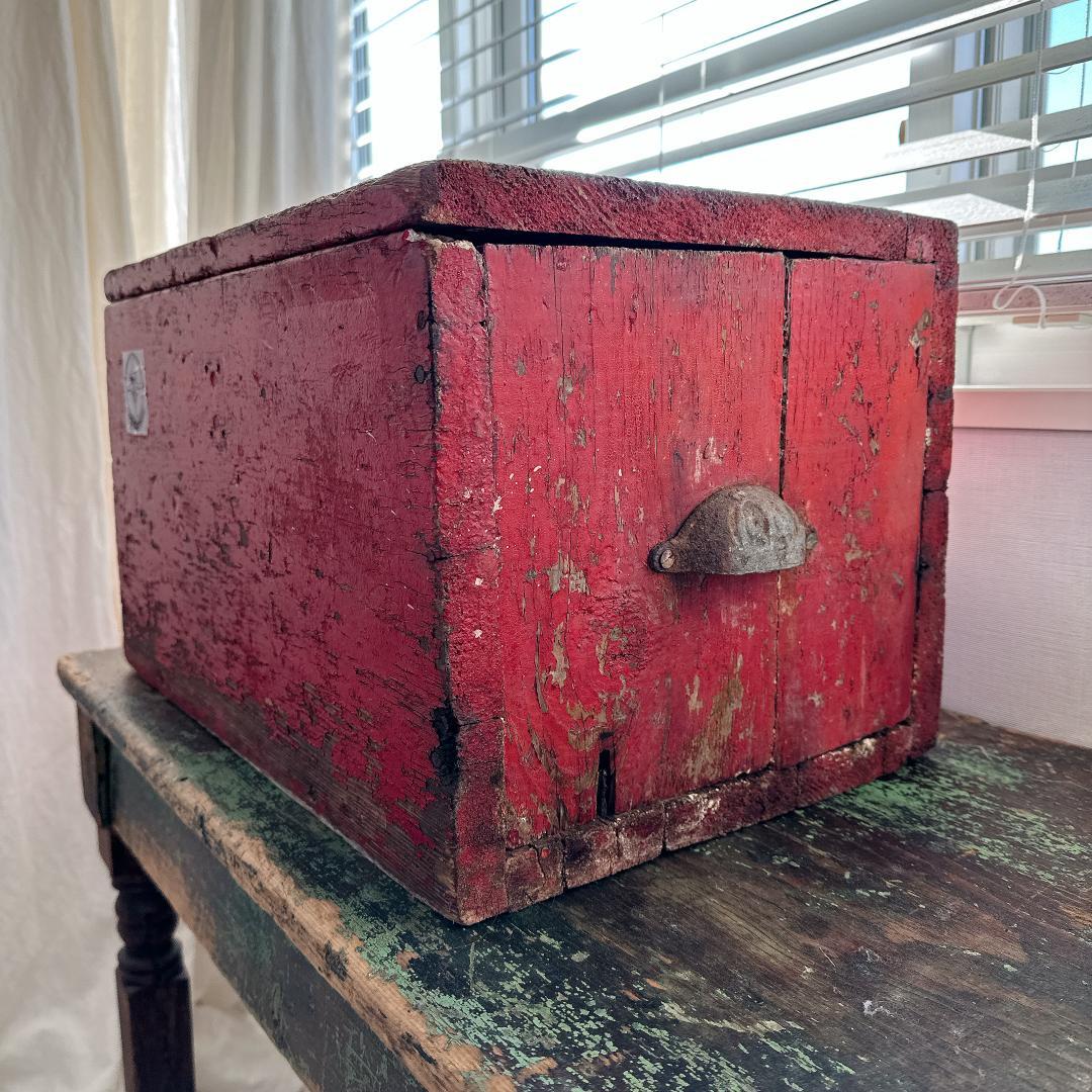 ヴィンテージの小物入れ アンティーク 工具入れ 箱 ボックス