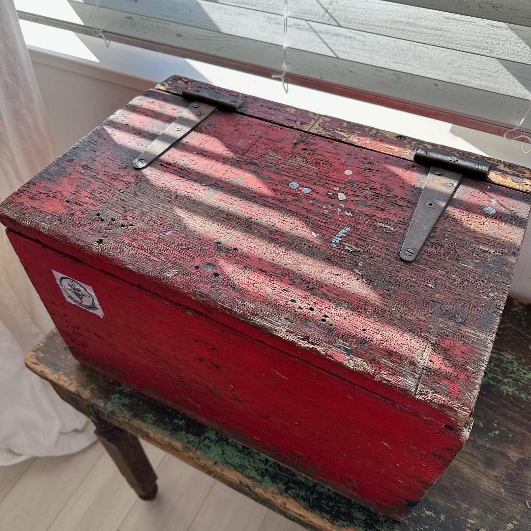 ヴィンテージの小物入れ アンティーク 工具入れ 箱 ボックス