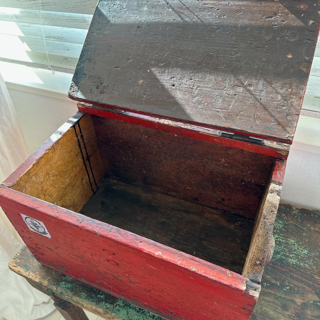 ヴィンテージの小物入れ アンティーク 工具入れ 箱 ボックス