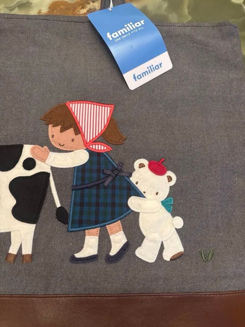 新品！ファミリア×ビームスコラボトートバッグ　デニムバッグ　デニムトートバッグ