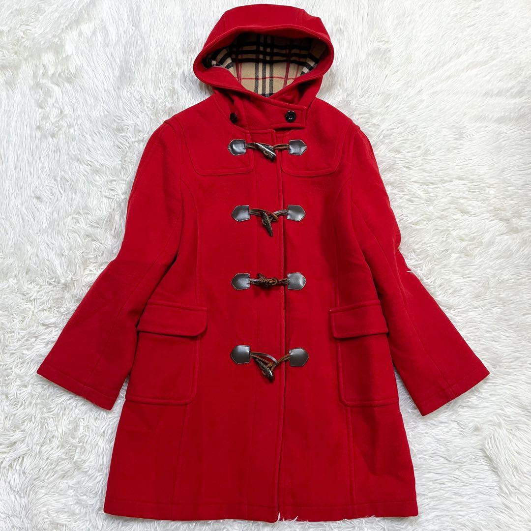 バーバリーロンドン ダッフルコート ダブルフェイス ノバチェック ウール