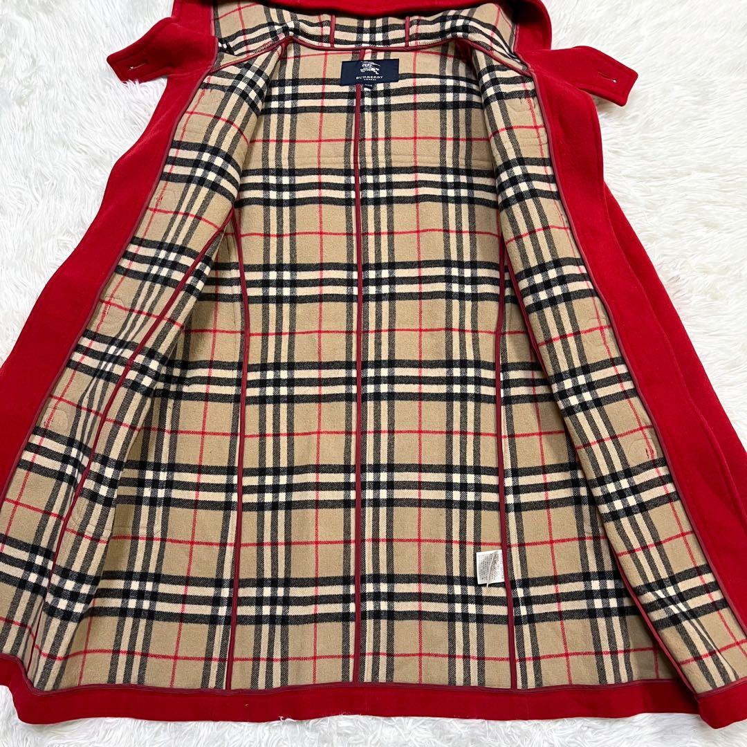 バーバリーロンドン ダッフルコート ダブルフェイス ノバチェック ウール