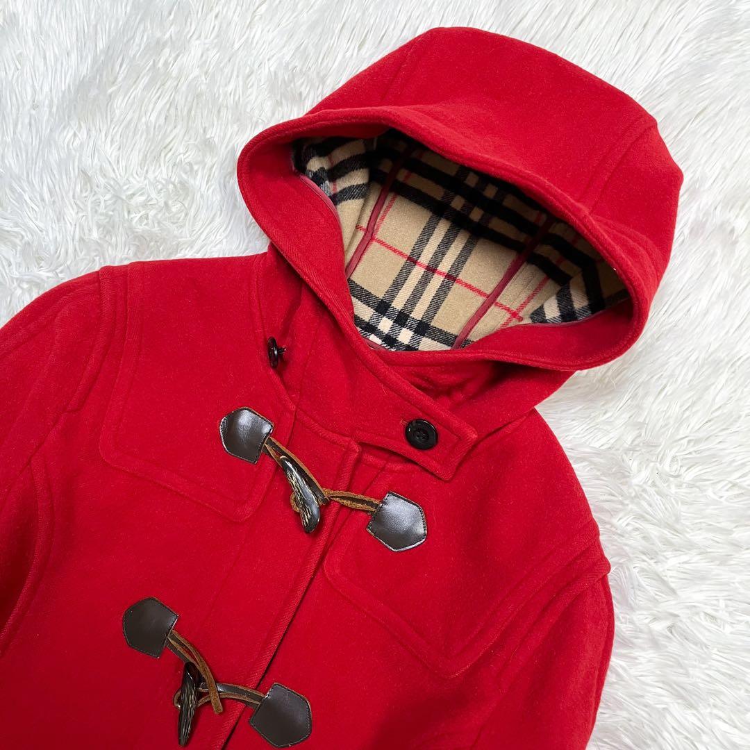 バーバリーロンドン ダッフルコート ダブルフェイス ノバチェック ウール