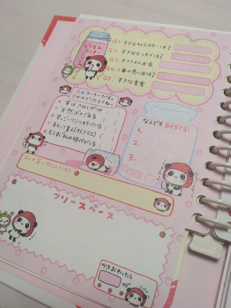 いちご牛乳こぱむだ　プロフィール帳　平成レトロ　レア　入所困難