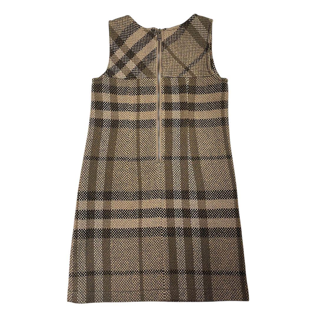 バーバリーロンドン ノースリーブ ワンピース メガノバチェック ブラウン 38
