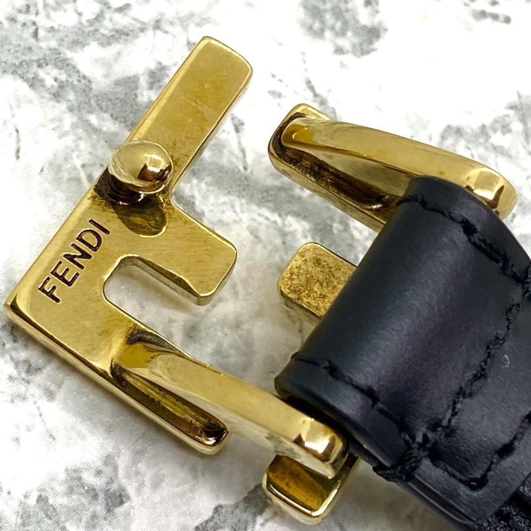 極美品 FENDI フェンディ ベルト ズッカ ゴールド金具 保存袋付き