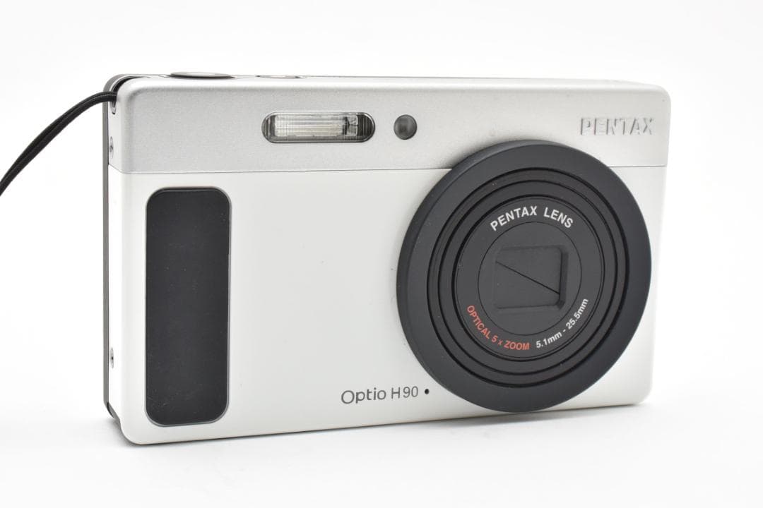新品級　PENTAX Optio H90 ホワイトシルバー 箱 説明書 M697