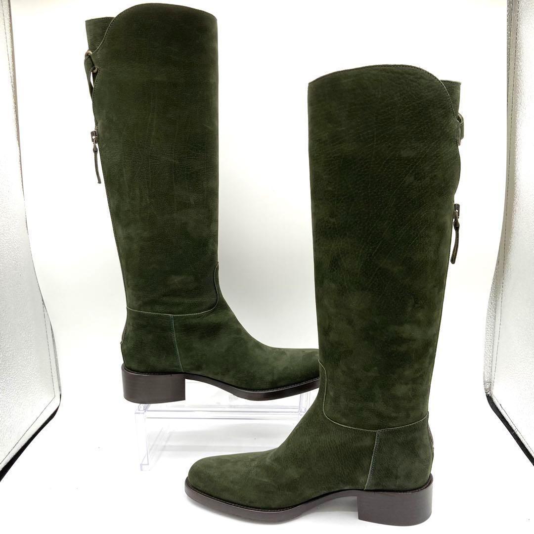 サルトル　ジョッキーブーツ　ロングブーツ　35 シングルベルト　バックジップ