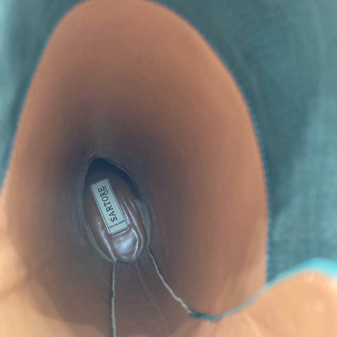 サルトル　ジョッキーブーツ　ロングブーツ　35 シングルベルト　バックジップ