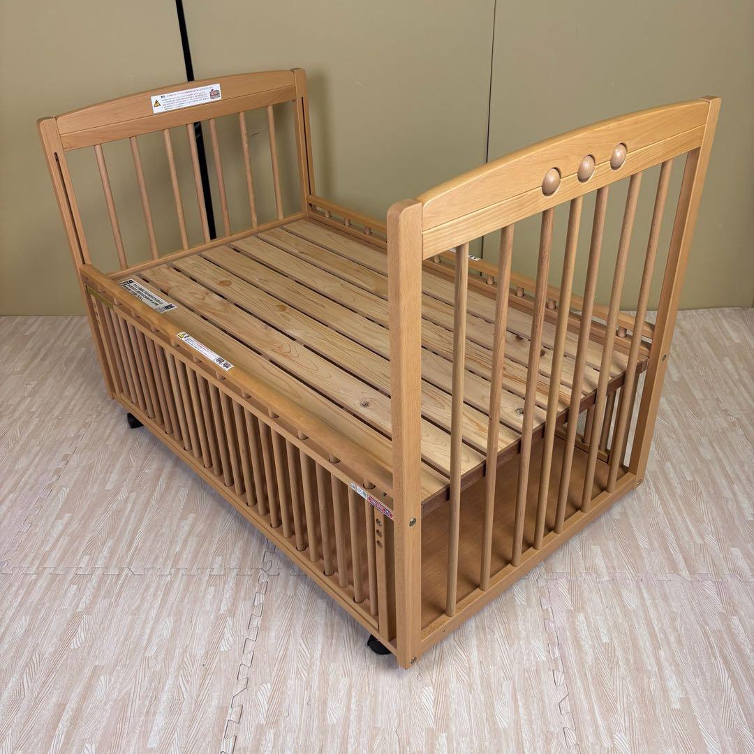 ☆すのこ床板☆美品☆　日本製　サワベビー　デュアルスライドベッド　ティアラDX