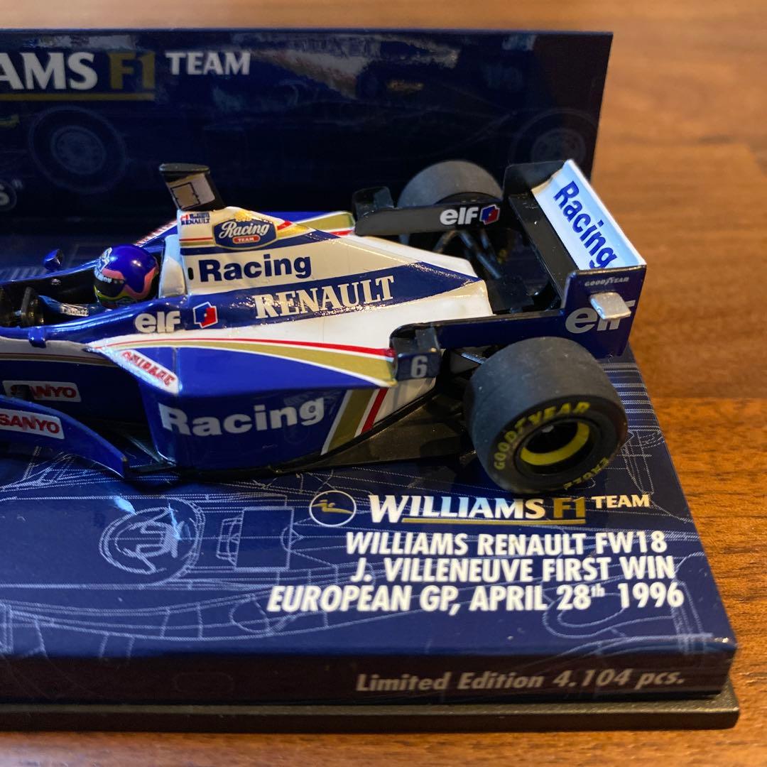 ジャック・ビルヌーブ 直筆サイン色紙 & ウィリアムズ・ルノー FW18 初優勝