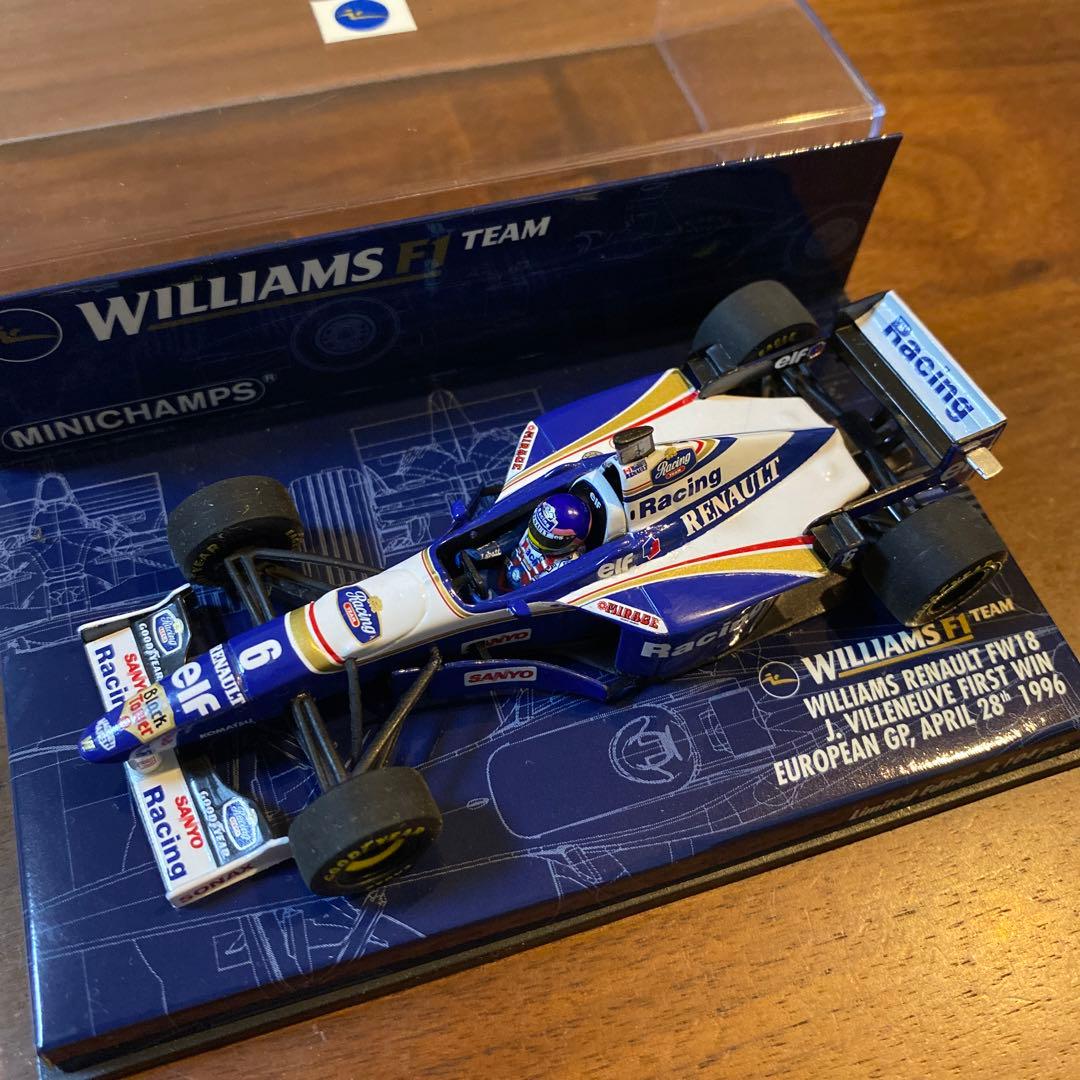 ジャック・ビルヌーブ 直筆サイン色紙 & ウィリアムズ・ルノー FW18 初優勝