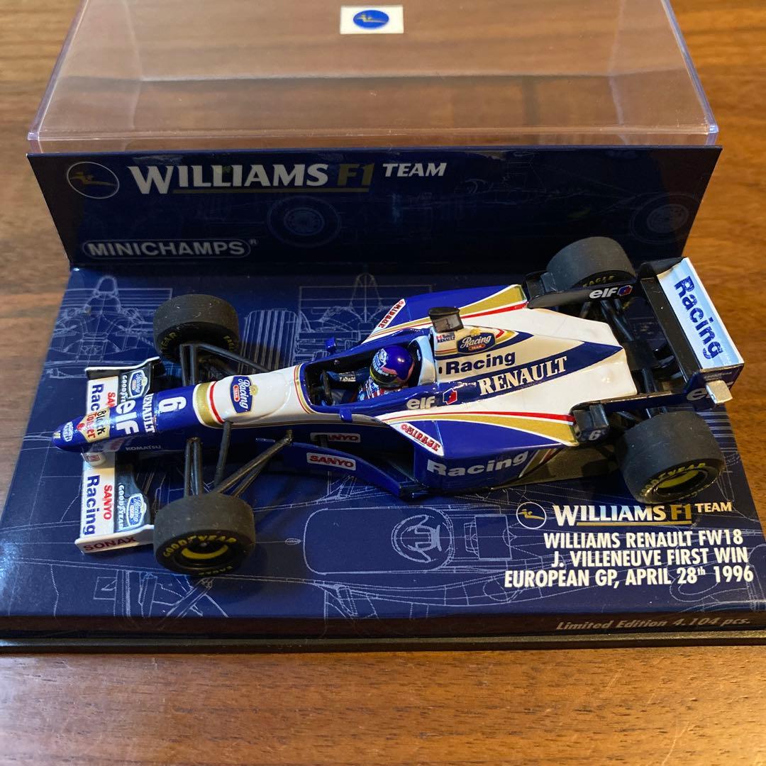 ジャック・ビルヌーブ 直筆サイン色紙 & ウィリアムズ・ルノー FW18 初優勝