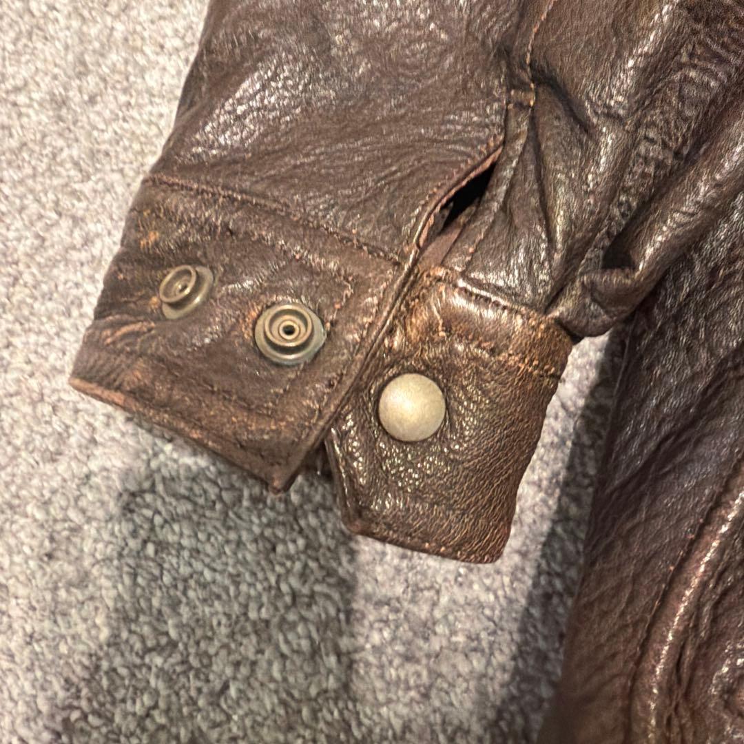 希少　80s OLD UNIQLO レザージャケット M