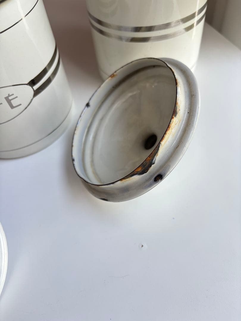 JAPY ホーローキャニスター cafe アンティークフランス ジャピー