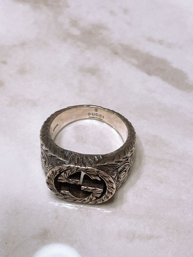 GUCCI グッチ　リング　インターロッキング　アラベスク　表記サイズ15号