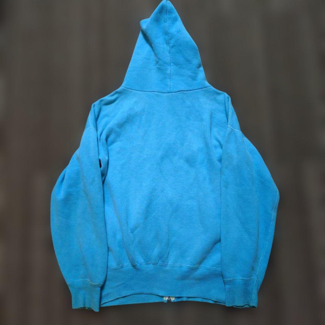 ビンテージ ジップアップ スウェットパーカー ターコイズブルー