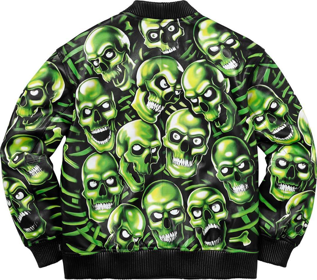 ジャケット・アウター Supreme Skull Pile Leather Bomber Jacket