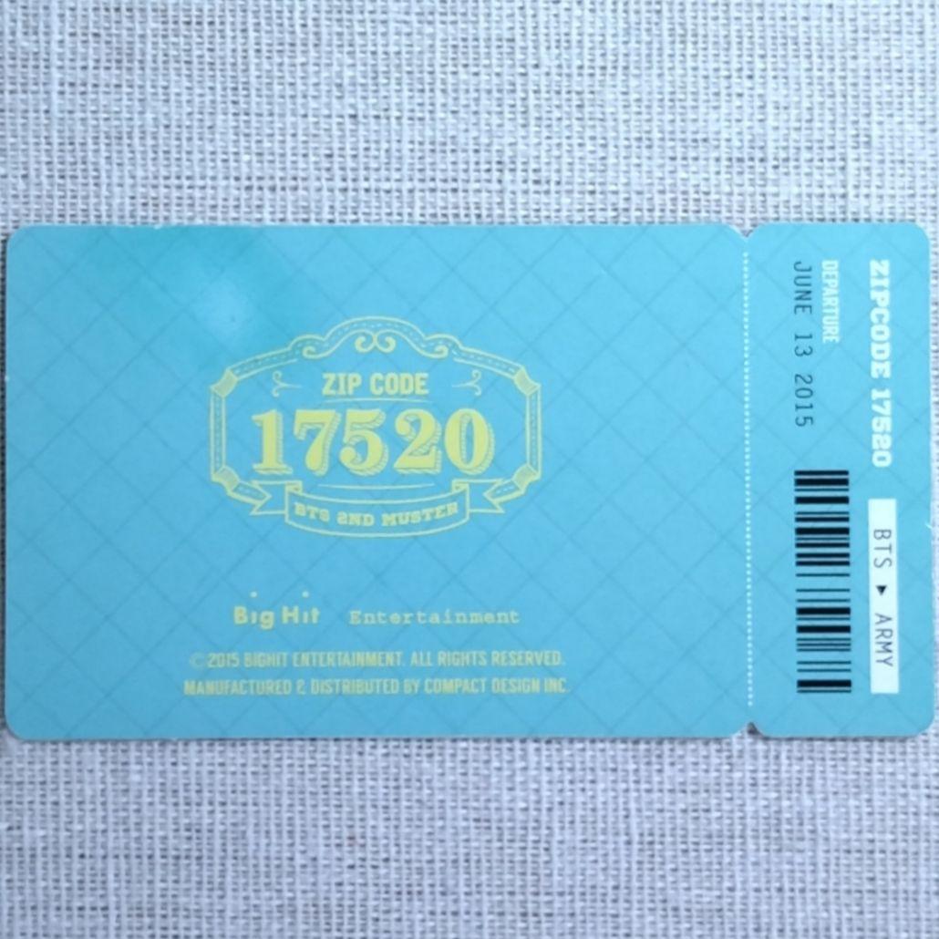 BTS ZIP CODE 17520 JUNG KOOK トレカ