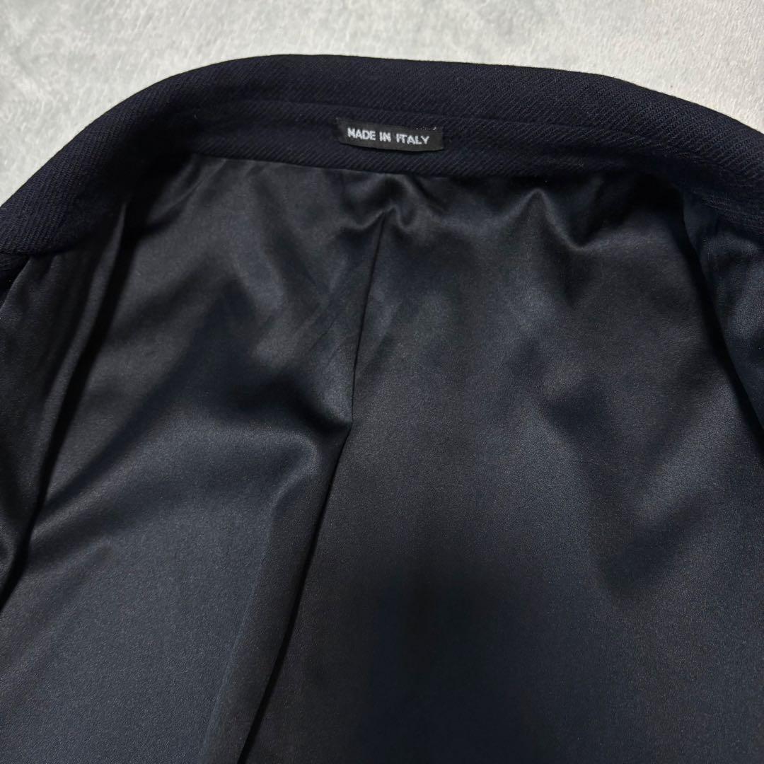 カシミヤ✨ジョルジオアルマーニ チェスターコート XL位 ネイビー ロング