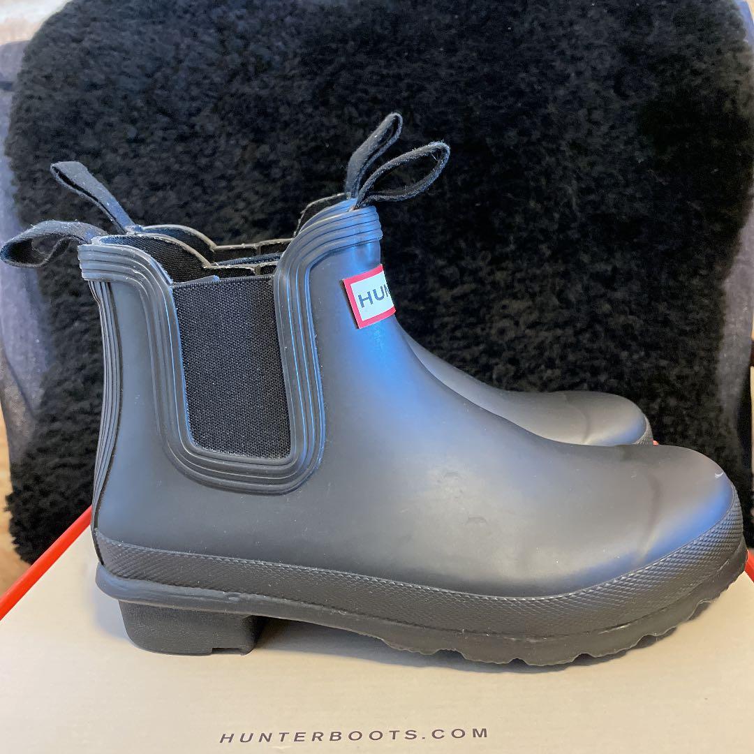 HUNTERハンター レインブーツ サイドゴア　BLACK