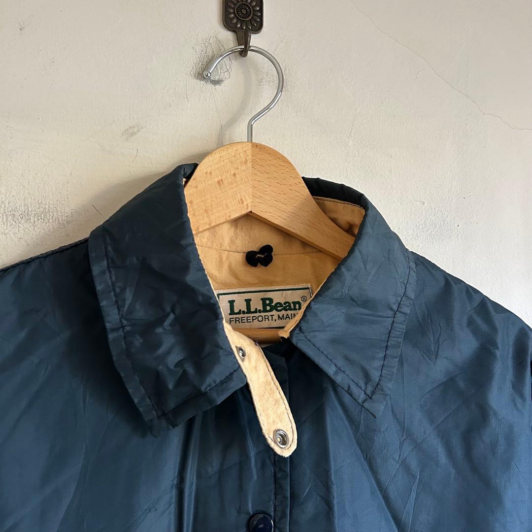 80S USA製 L.L.Bean チンスト コーチジャケット ネイビー