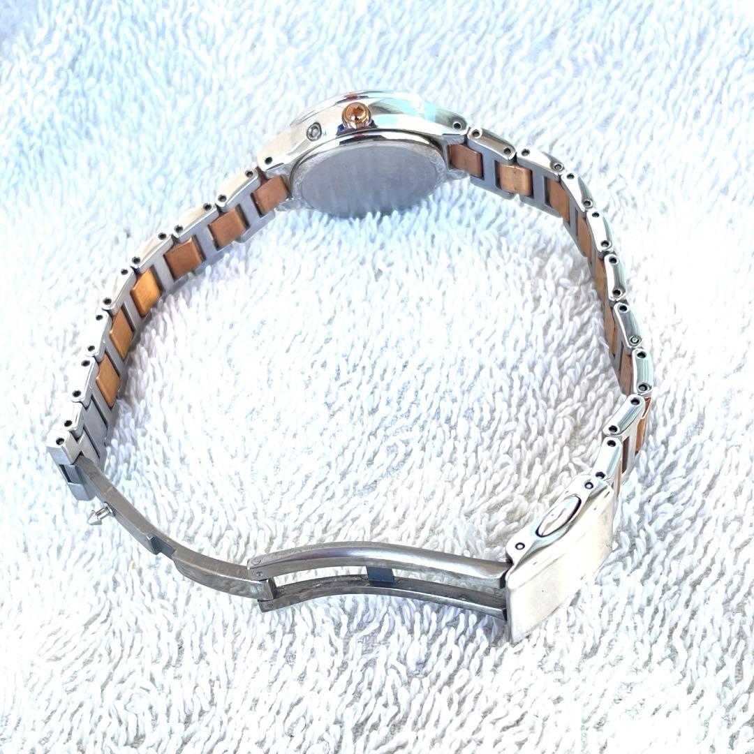 美品❣クロスシーxC　チタンミニソル　ピンク文字盤　H058　電波ソーラー　稼働