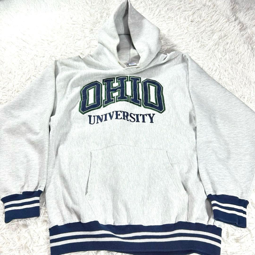 希少✨champion リバースウィーブ 90s XXL カレッジロゴ　パーカー