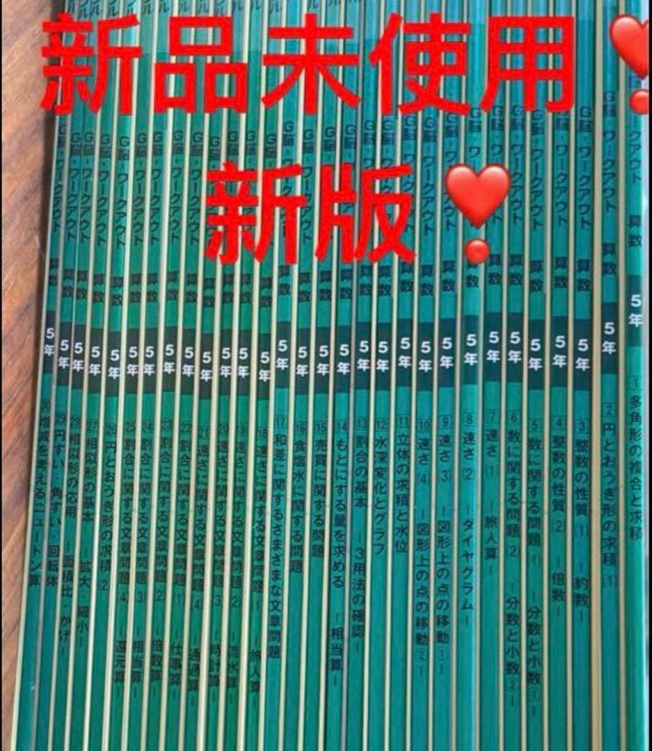 新版❣️未使用　⑳-5 グノーブル　5年グノワークアウト算数　30冊セット
