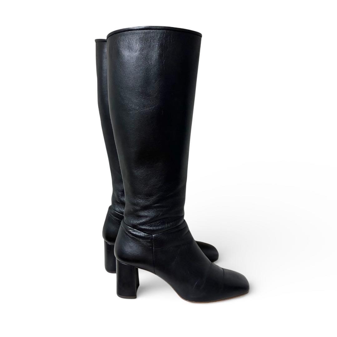 DIANA ダイアナ 美脚ロングブーツ BLK スクエアトゥ