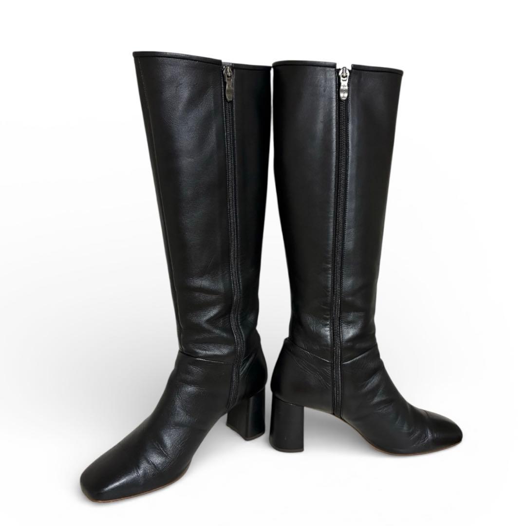 DIANA ダイアナ 美脚ロングブーツ BLK スクエアトゥ