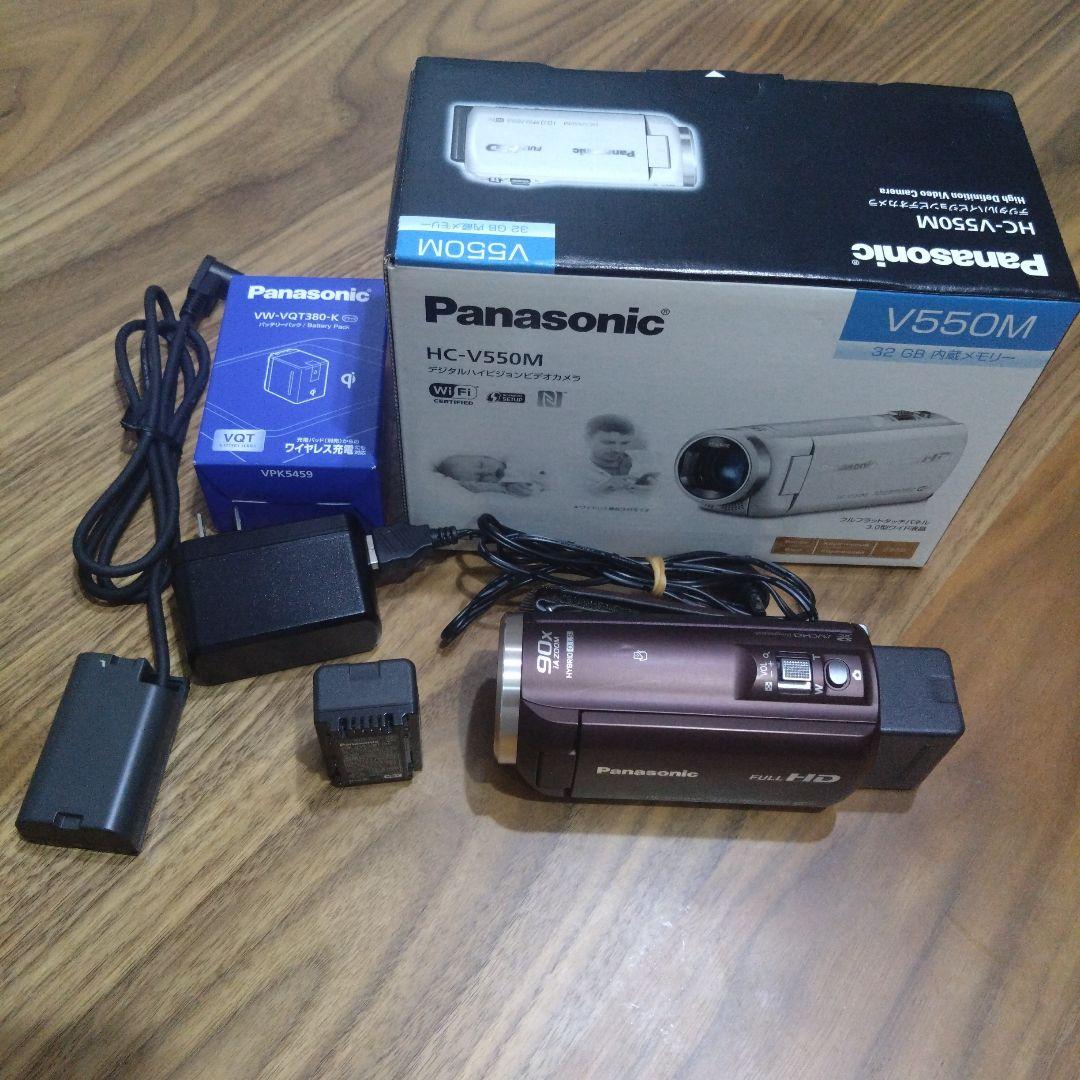 Panasonic HC-V550M ビデオカメラ 本体・予備バッテリー 付き