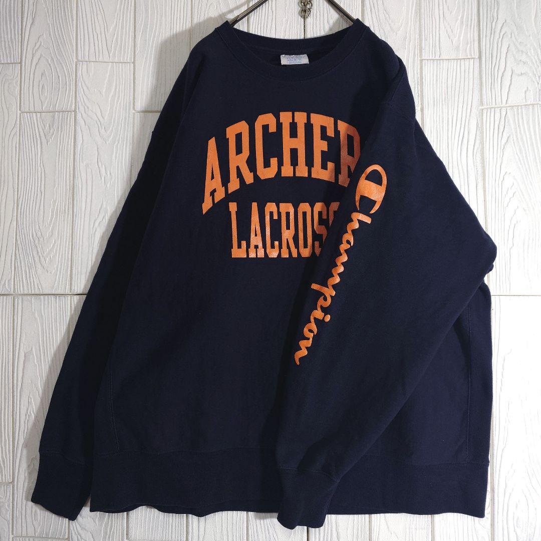 チャンピオン リバースウィーブ スウェット トレーナー 2XL ネイビー 古着