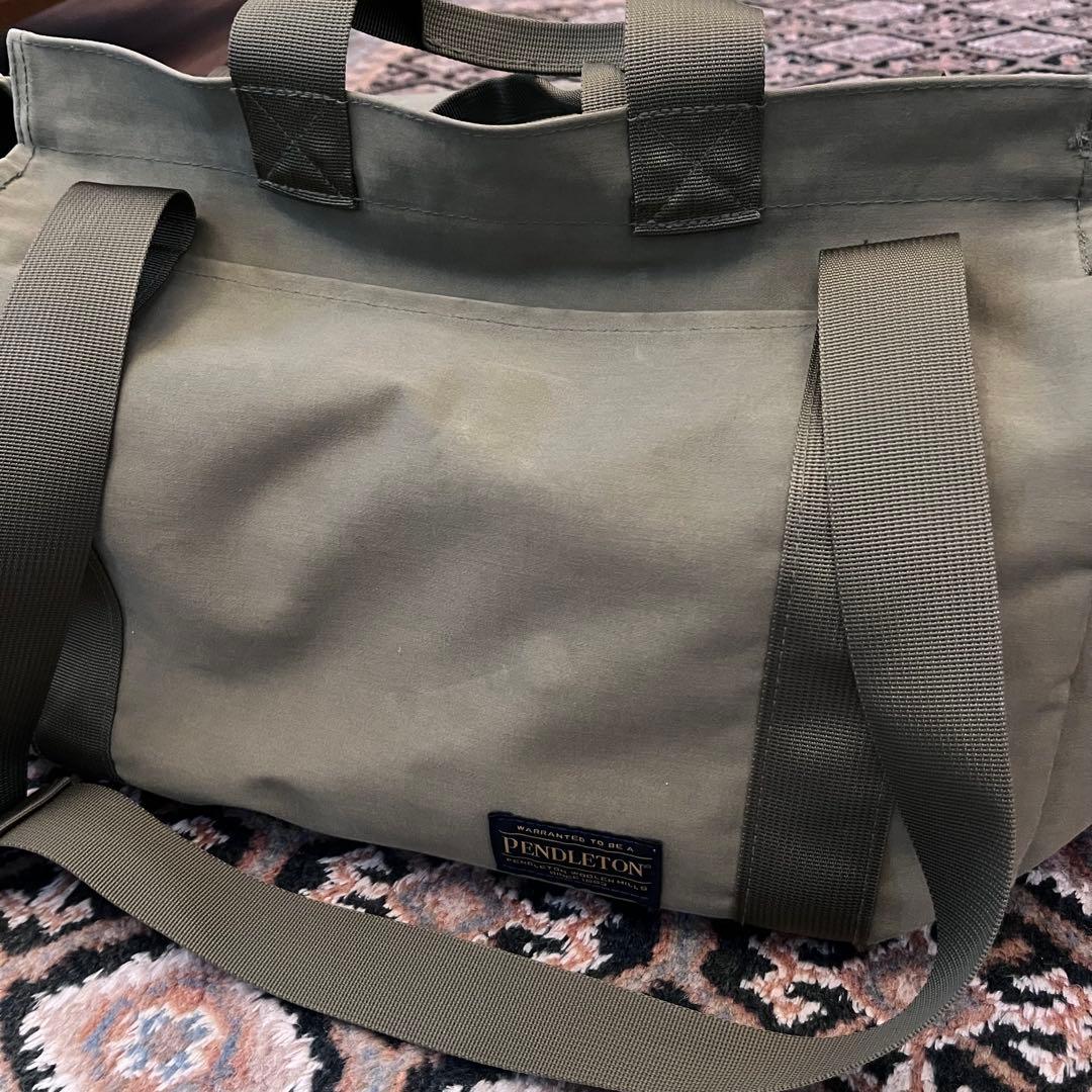 美品【PENDLETON × MARIE INABA】　マザーズバッグ　カーキ