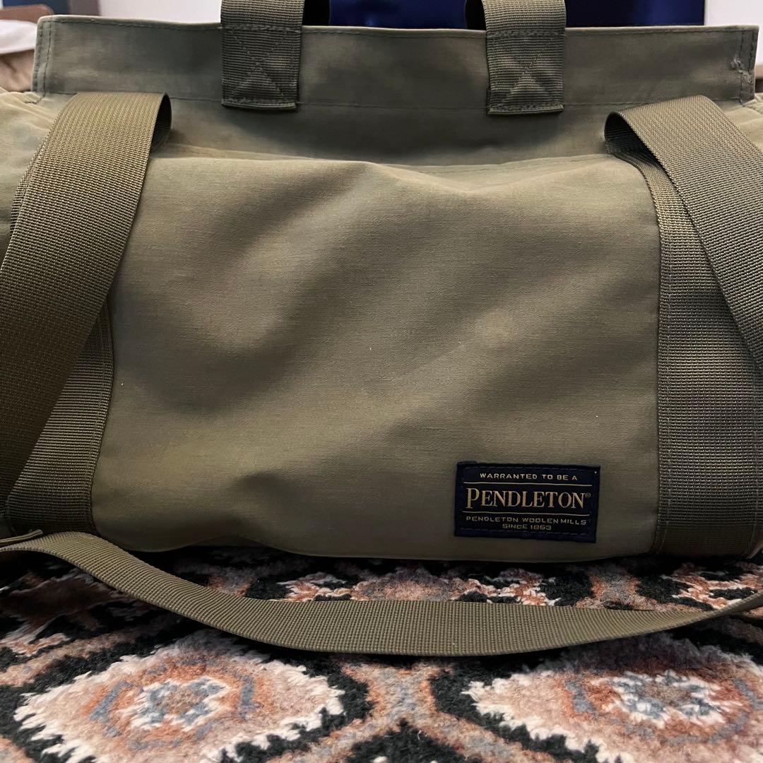 美品【PENDLETON × MARIE INABA】　マザーズバッグ　カーキ