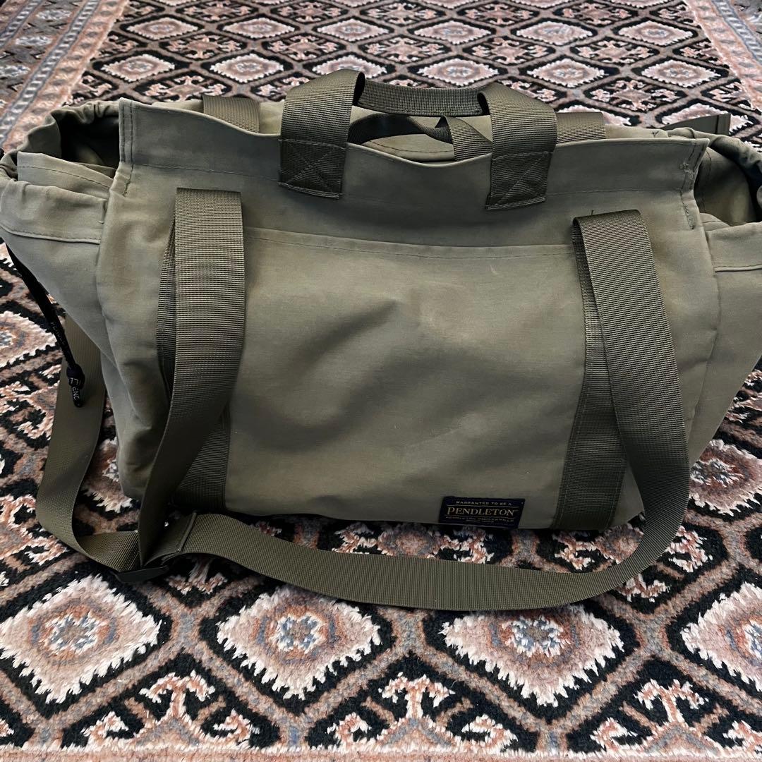 美品【PENDLETON × MARIE INABA】　マザーズバッグ　カーキ