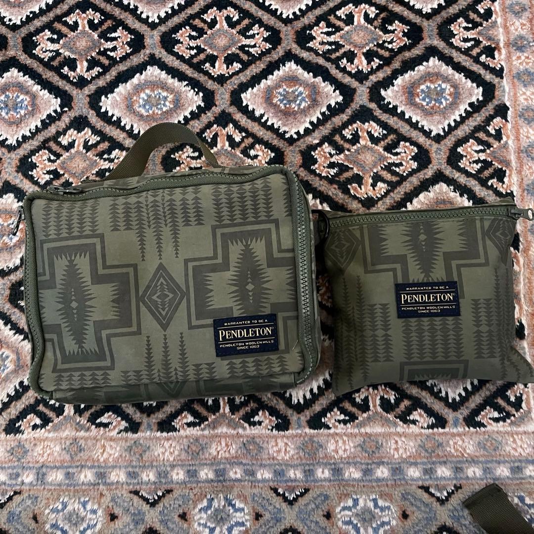 美品【PENDLETON × MARIE INABA】　マザーズバッグ　カーキ