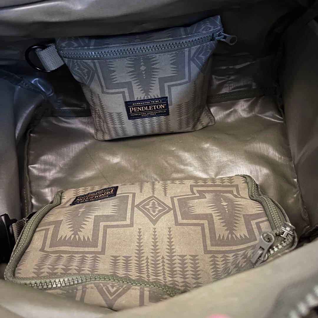 美品【PENDLETON × MARIE INABA】　マザーズバッグ　カーキ